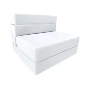 Lounger Folding Foam Mattress, Portable Sleepover Chair Bed 6 x 32 x 80 White
