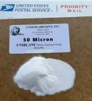 50 Micron White Aluminum Oxide Dental Lab Crown Prep Media - Two 25 lb. boxes