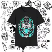 Vintage Tattoo Studio Neotraditional Tiger Tee Shirt - One of a kind NEON