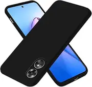 [EASSGU] Case for Oppo A17 (6.56 Inches), Soft TPU Silicone Case - Black