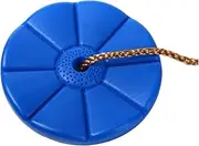 KONTONTY 60Kg Plastic Octagonal Disc Swing Seat for Outdoor Tree Swing with Rope Weight Limit for Backyard Fun and Active Play Blue