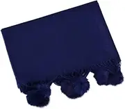 [Generic] Winter Warm Scarf Solid Women Scarf With Rabbit Ball Pashmina Thick Scarves Shawls Wrap Lady Oversize Blanket