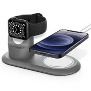 2 In 1 Charging Stands for Magsafe Apple Watch Charger-Gray