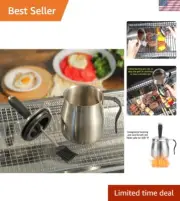 32oz Stainless Steel Basting Pot & Brush Set - Perfect BBQ Grilling Gift for Dad