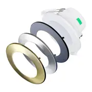 70mm LED Downlight 8w White, Satin Chrome, Matt Black, Brass CCT NOVADLUX02 CLA Lighting