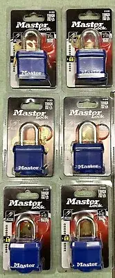 6 Master Lock 312D Weatherproof Laminated Padlock, 1-1/2"