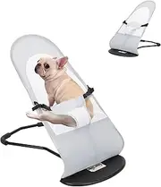 awliye Dog Rocking Chair, Adjustable Dog Bouncer Lounge Chair for Outdoor/Indoor, French Bulldog Rocking Bed, Portable Pet Bed Rocker for French Bulldogs, Corgis, Schnauzer Pets Up to 22 lbs