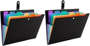 Operitacx Folder Storage Bag 2pcs Folder Accordion File Organizer Document Bag Accordion Design