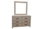 Foxglove Dresser Mirror 6 Chest of Drawers Tallboy Storage Cabinet - White