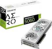 Gigabyte GeForce RTX 5060 AERO OC 8G Graphics Card - 8GB GDDR7, 128bit, PCI-E 5.0, 2595 MHz Core Clock, 3 x DisplayPort, 1 x HDMI, GV-N5060AERO OC-8GD