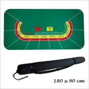 Deluxe Rubber Casino Baccarat Texas Hold'em Table Mat Poker Table Cloth Pad 1.8m