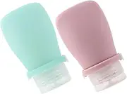 FOYTOKI 2Pcs Leakproof Travel Bottles Durable Squeeze Containers for Toiletries Safe and Practical Travel Toiletry Holders Soft