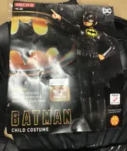 DC Batman Costume Light-Up Bat Emblem, Cape & Mask - Youth Medium (7-8) - NEW