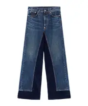 Stella McCartney High-Rise Panelled Jeans 24,26,27,28 Deep wash water blue