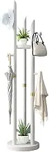 Wooden Coat Standing Tree Standing Coat and Hat Hanger Organizer Rack Easy Assembly Large Capacity for Kids Can be Hang Clothes Hats Bags Entryway Coat Rack