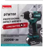 Makita DTW700 1000N.m Cordless Impact Wrench Brushless Electric Wrench Screwdriv