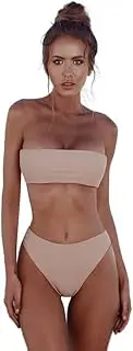 [Generic] Sports Bra Top Bathing Suit Swimsuit Bandeau Women Bikini Push-Up Beachwear Bandage Set Brazilian Swimwear Swimwears Tankinis Set 1 Piece Swimsuits for Girls Size 14-16