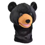Wild Republic Puppet, Black Bear, 12 inches, Gift for Kids, Plush Toy, Fill is S