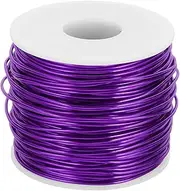 uxcell 15 Gauge Anodized Aluminum Craft Wire Bendable Bonsai Training Wire 223 Feet 1.5mm for Sculpting Crafts Wreath Floral Beading Jewelry Making, Purple