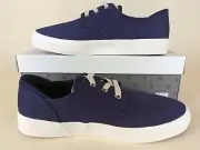 Sun + Stone Kiva Casual Sneakers Mens 9.5M Navy Blue Lace Up Low Top Shoes NWB