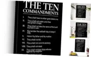 Christian Canvas Wall Art 10 Commandments Canvas Print Positive Scripture