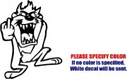 Taz Middle Finger JDM Funny Vinyl Decal Sticker Car Window Bumper Laptop 10"
