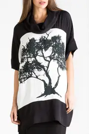 Into The Woods Print Top--HAM-97435A1
