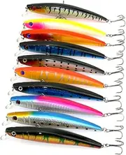 Pcs Fishing Bait Set Lures Kit Minnow Hooks Floating Crankbait for Anglers Random