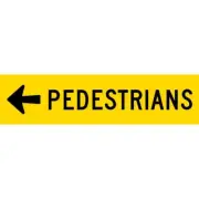 Pedestrians Corflute Sign - Left