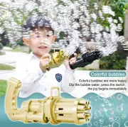 Kids Automatic Gatling Bubble Gun Toys Summer Soap Electrical Water Bubble Toy