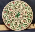 30'' Marble Dining Table Top Inlay Rare Stones Round Center Coffee Table efh