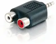 Alogic 3.5mm Stereo Audio to 2 X RCA Adapter(1) Male (2) Female Cables & Adapters - 3.5M-2RCAF-ADP