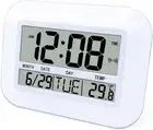 Digital Wall Clock Battery Operated Simple Temperature Calendar Date Day