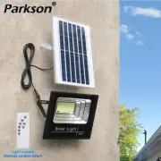 LED Solar Flood Light Outdoor Waterproof Wall Lamp Remote Timing Dimming Modes