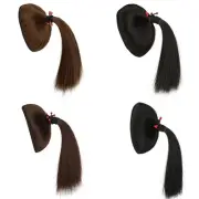 Synthetic Hair Bun Wigs Ponytail Hair Extensions for Girls Photography