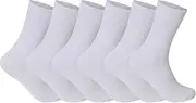 [ITRAT] 6 Pairs Womens Ladies Non Elastic Diabetic Socks Easy Grip Loose Soft Top Cotton Socks For Swollen Feet Odema FrIendly Uk Size 4-8