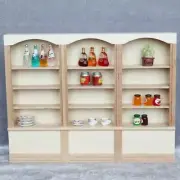 1/12 Scale Dollhouse Miniatures Bookcase Display Shelf Furniture Unpainted Wood