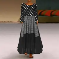 在飛比找ETMall東森購物網優惠-round neck polka dot long slee