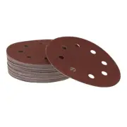 Sandpaper Round 180x180mm 600 Grit 50 Pcs Red Hook & Loop Sanding Sheets