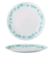 Pioneer Woman ~ Set of Four (4) Corelle ~ EVIE GREEN ~ 10.25" Dinner Plates