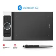 Wireless Graphics Drawing Tablet 9x5 Inch Pen Tablet Bluetooth v5.0 with Wheel 8