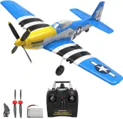 VolantexRC Mini Mustang P-51D V2 EPP 400mm Wingspan 2.4G 4CH 6-Axis Gyro Blue
