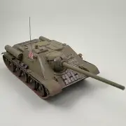 Built 1/35 Scale Tank SU-100 Zvezda, World War II USSR Armor, Military Vehicle