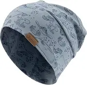 [Sterntaler] Boys Beanie Made of Flame Yarn Jersey Printed with Sea Animals Sun Hat, Grey