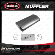 Redback Universal Muffler - 8" x 4" Wide Oval 14" Long 2 1/2" O/O Megaflow