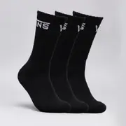 [Vans] Vans Women's Classic Crew Socks Pack in Black One Size Black