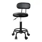 Artiss Salon Stool Swivel Chairs Black Barber Beauty Hydraulic Lift PU Leather