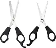 Healeved 2Pcs Hair Cutting Scissors Hair Trimming Shears for Home Hairdressing Includes Thinning Shears Cutting Scissors for Grooming and Layering Styles