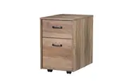 Maestro Furniture Andy Modern 2-Drawer Mobile Pedestal Storage Filing Cabinet - Rustic Oak