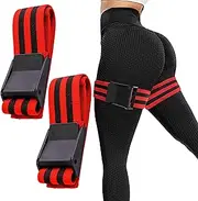 IKOPFLN Pack of 2 Occlusion Bands Blood Flow Restriction Bands Flexible Arms and Legs Get Male Muscles, Blue, Medium